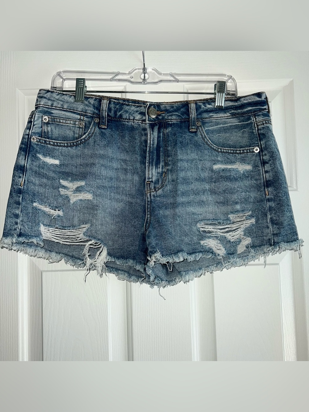 American Eagle Distressed High-Rise Denim Shorts